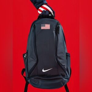 Nike Ultimatum Max Air Backpack Team USA/USATF Logo Dark Blue with American Flag